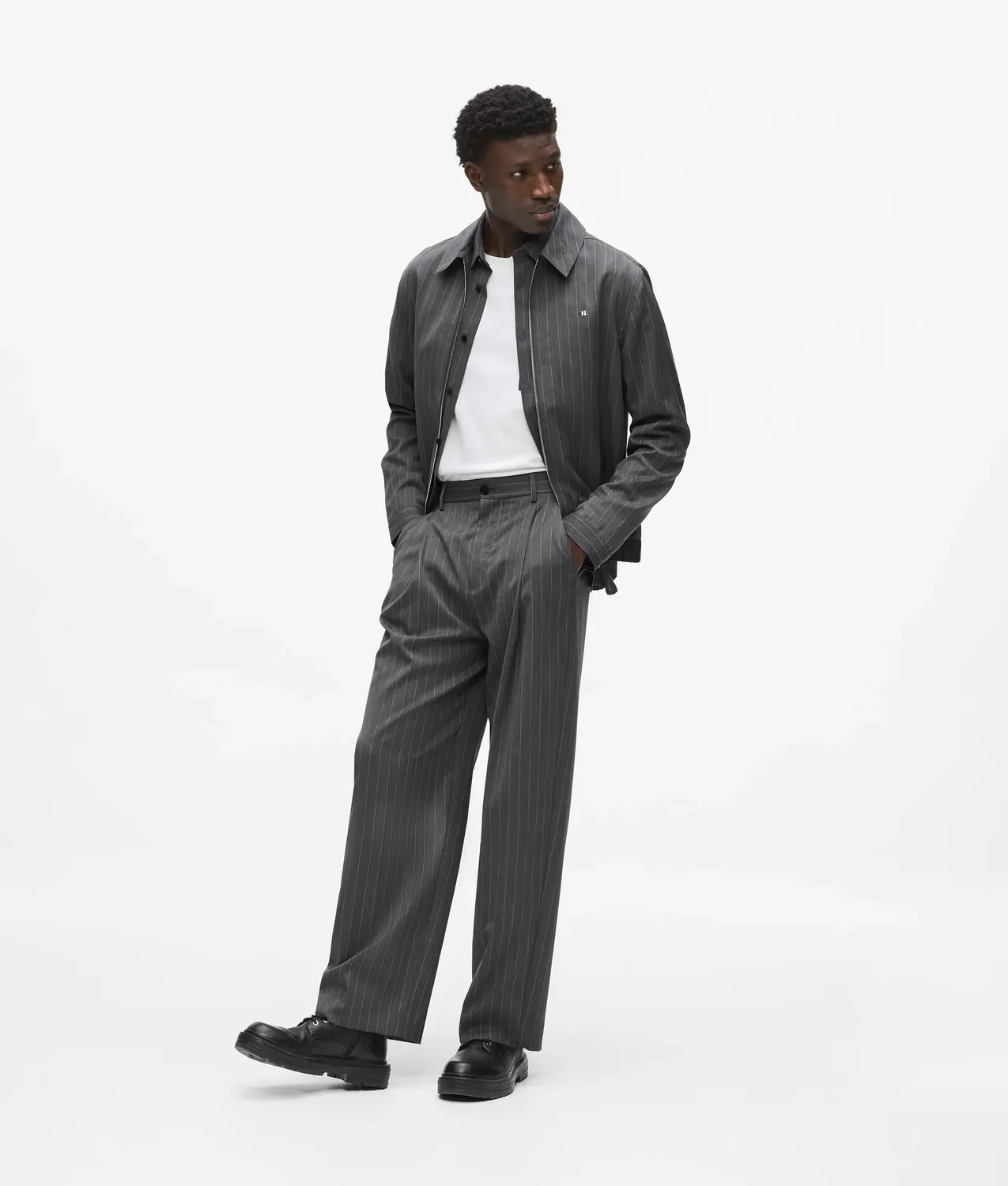 Karl Lagerfeld Pinstripe Wollblazer Nadelstreifen Jacke