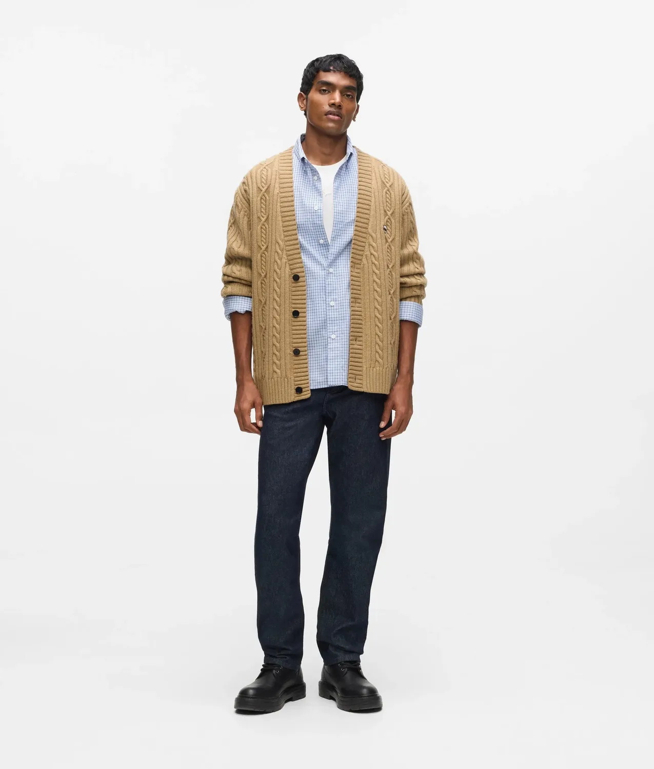 Karl Lagerfeld Ikon Cable Strickjacke Cardigan Zopfstrick