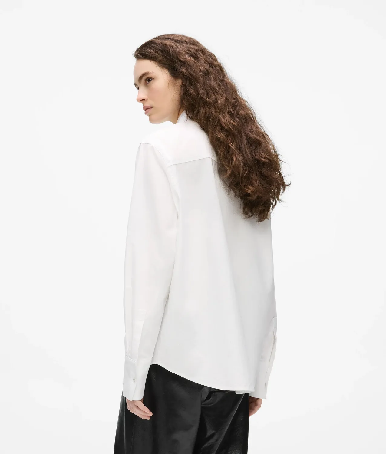 Karl Lagerfeld Ikon Bluse Baumwolle Knopfleiste Stick