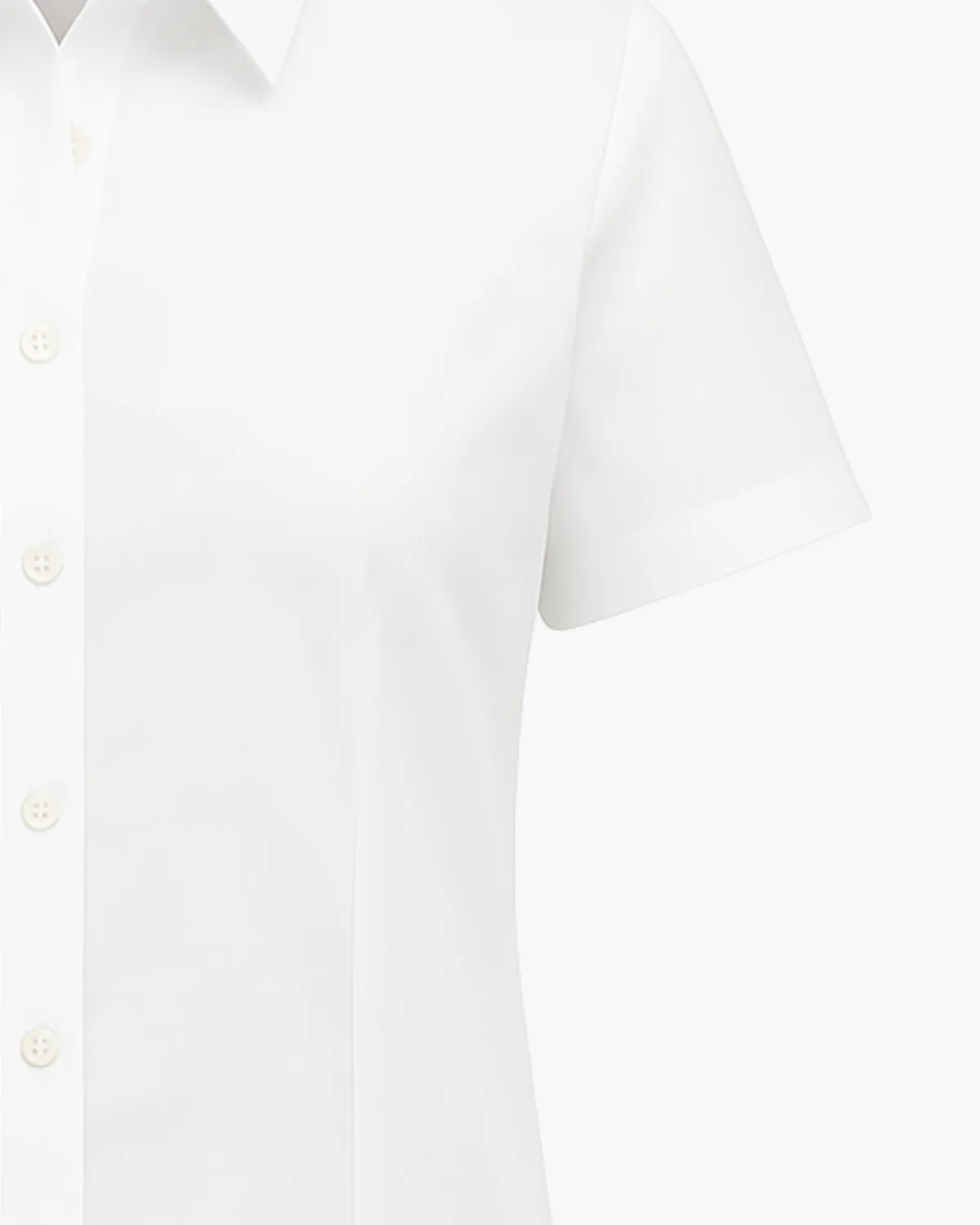 Gloriette Kurzarm-Bluse Fein Popeline Bluse Weiß