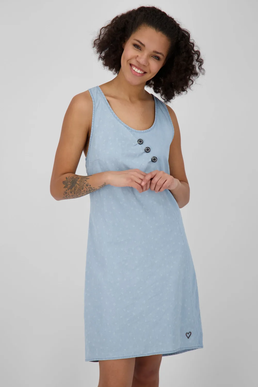 Alife & Kickin CameronAK DNM B Kleid hellblau kurz