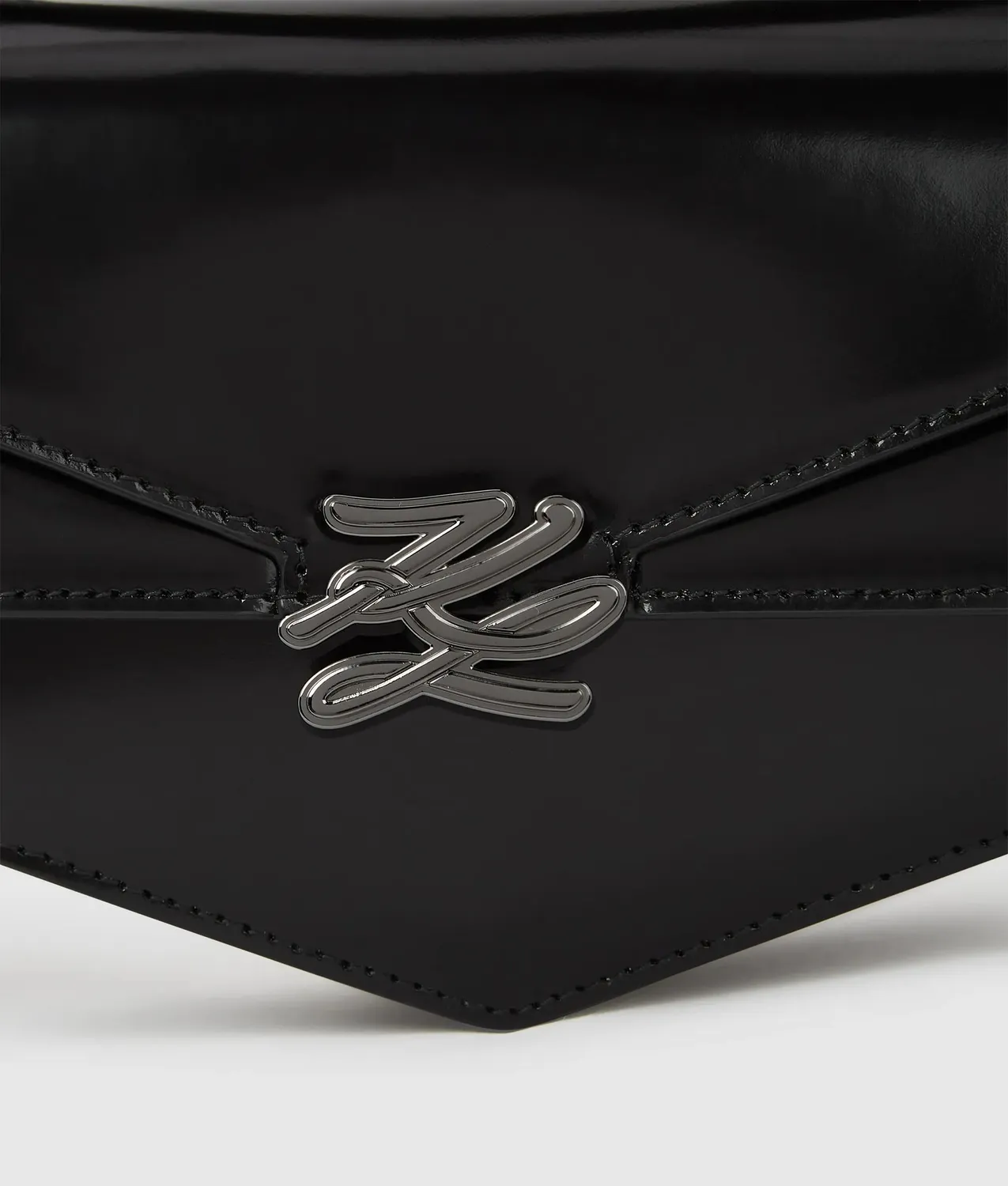 Karl Lagerfeld KL Studio Autograph Crossbody Leder schwarz