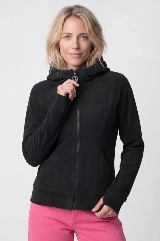 Alife & Kickin AyuAK F Hooded Fleece Jacke Schwarz