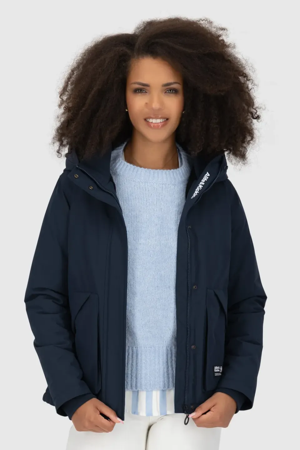 Alife & Kickin NaomiAK A Winterjacke Dunkelblau Teddyfutter