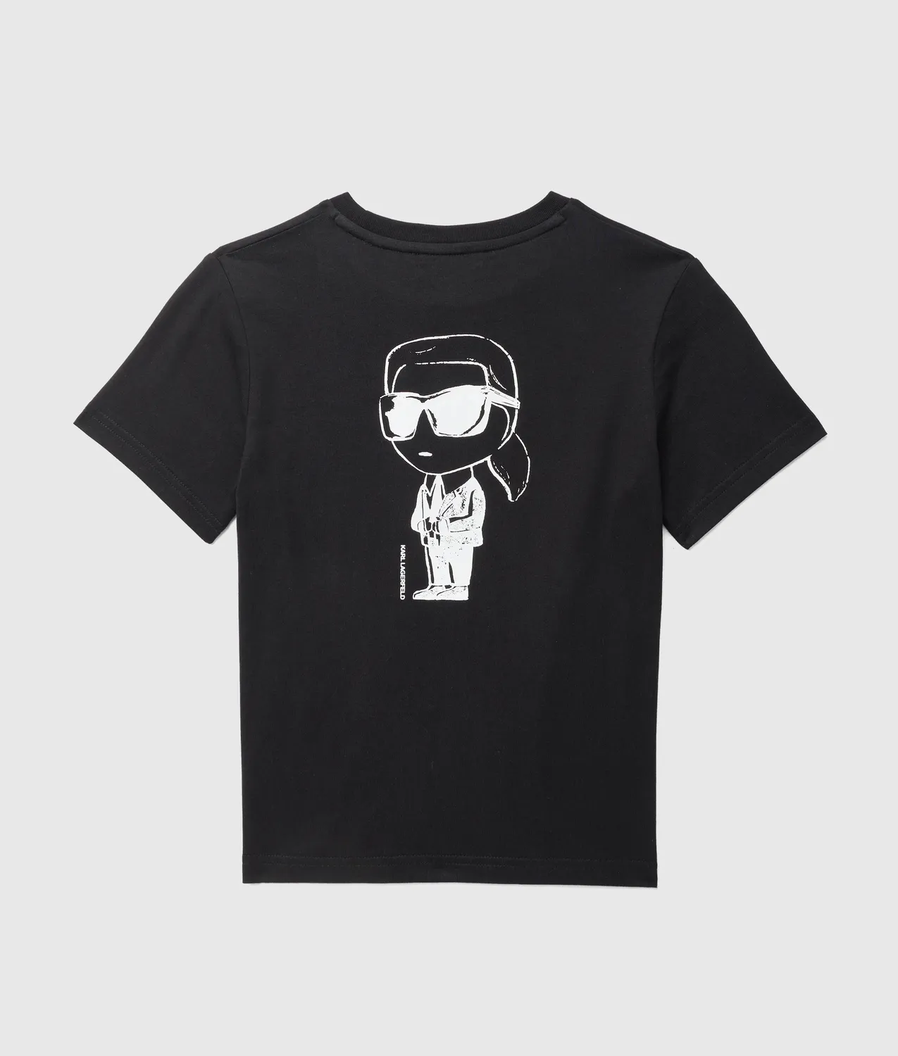 Karl Lagerfeld Ikon Outline T-Shirt Jungen Bio-Baumwolle weiß