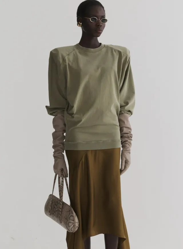 Mugler Bat Longsleeve khaki Oversize