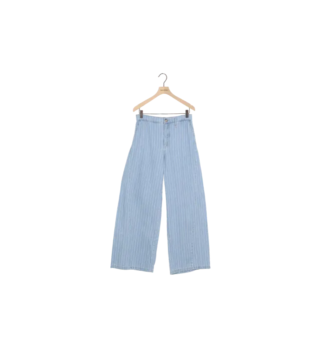 Mos Mosh ReLoved MMVincent Stripe Pant Ankle 26 Hellblau
