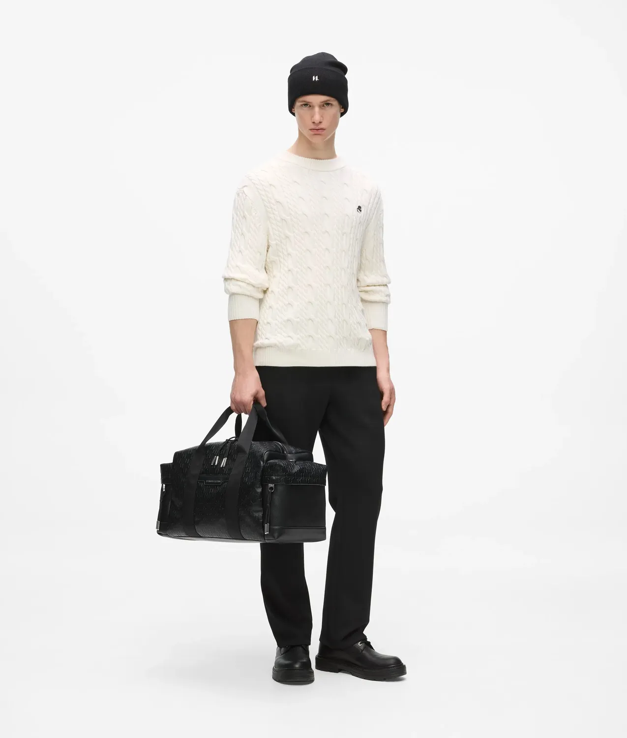 Karl Lagerfeld Kameo Zopfstrick Pullover Rundhals Stick