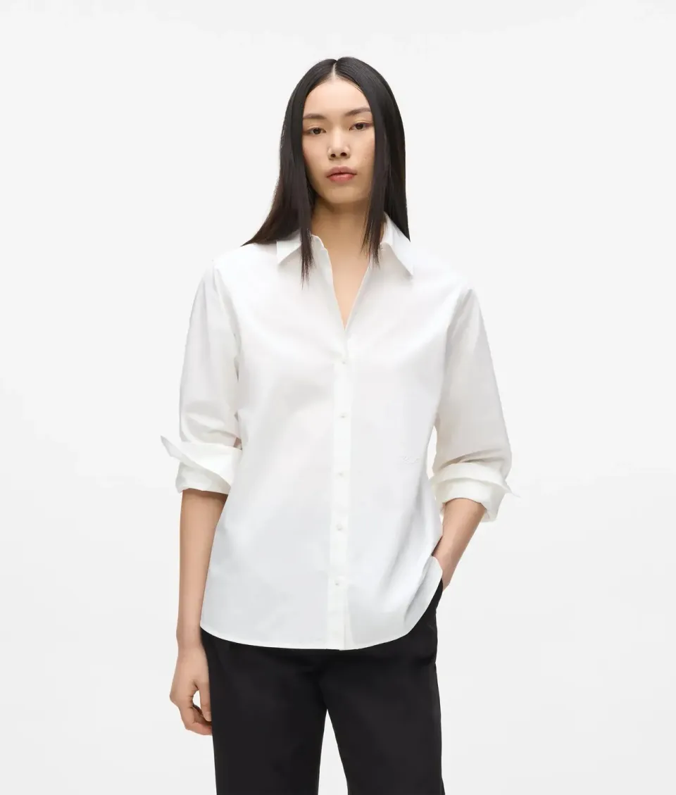 Karl Lagerfeld Classic relaxed Pappel Hemd Poplin