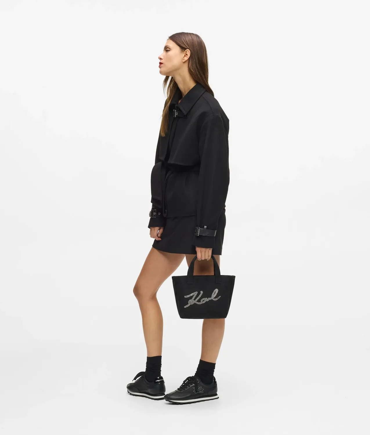 Karl Lagerfeld K/Signature Mini Rhinestone Shopper