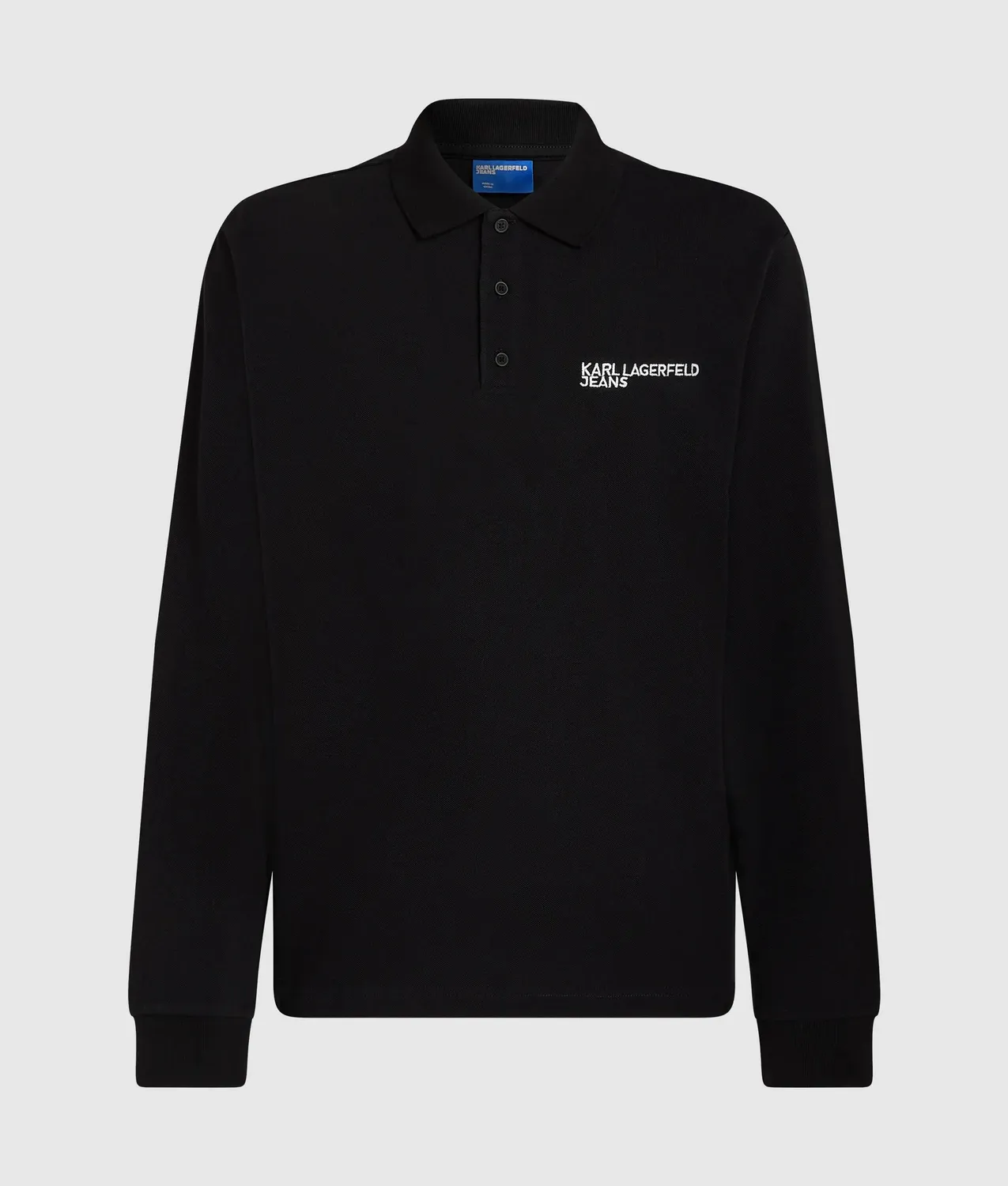 Karl Lagerfeld Jeans Langarm Polohemd Logo-Stickerei