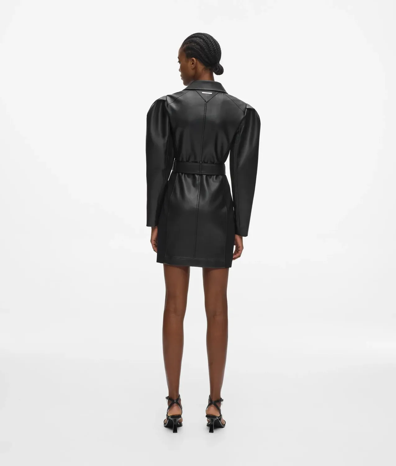 Karl Lagerfeld Biker Kleid Kunstleder asymmetrisch