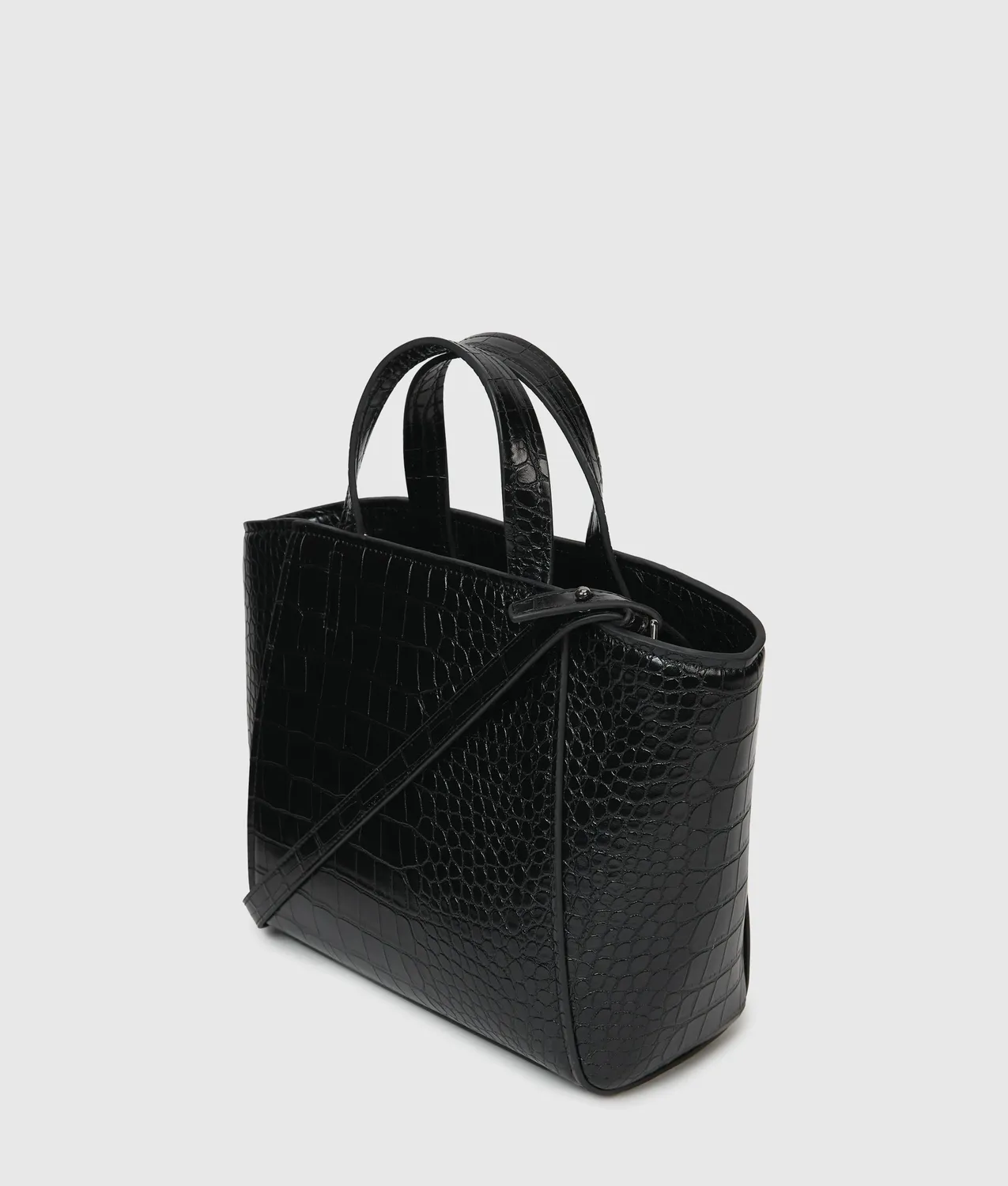 Karl Lagerfeld Karl Quote Mini Tote Kroko schwarz