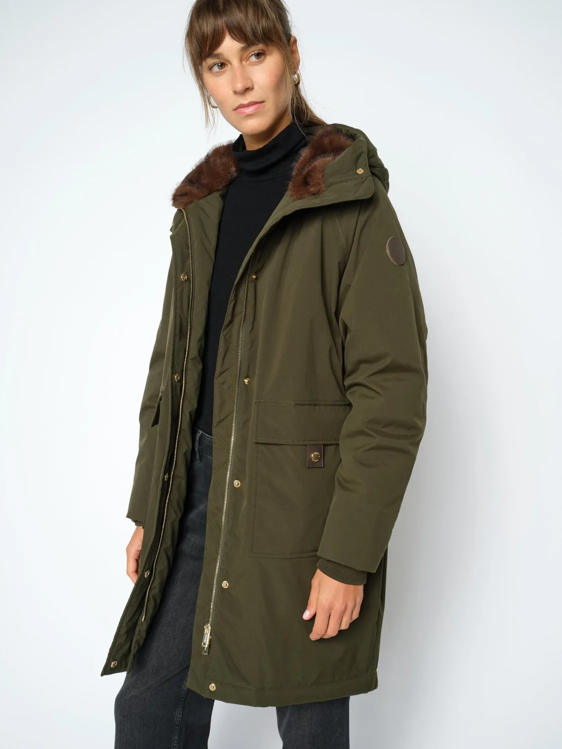 Mos Mosh MMCali Faux Fur Jacke Kapuze Kunstfell
