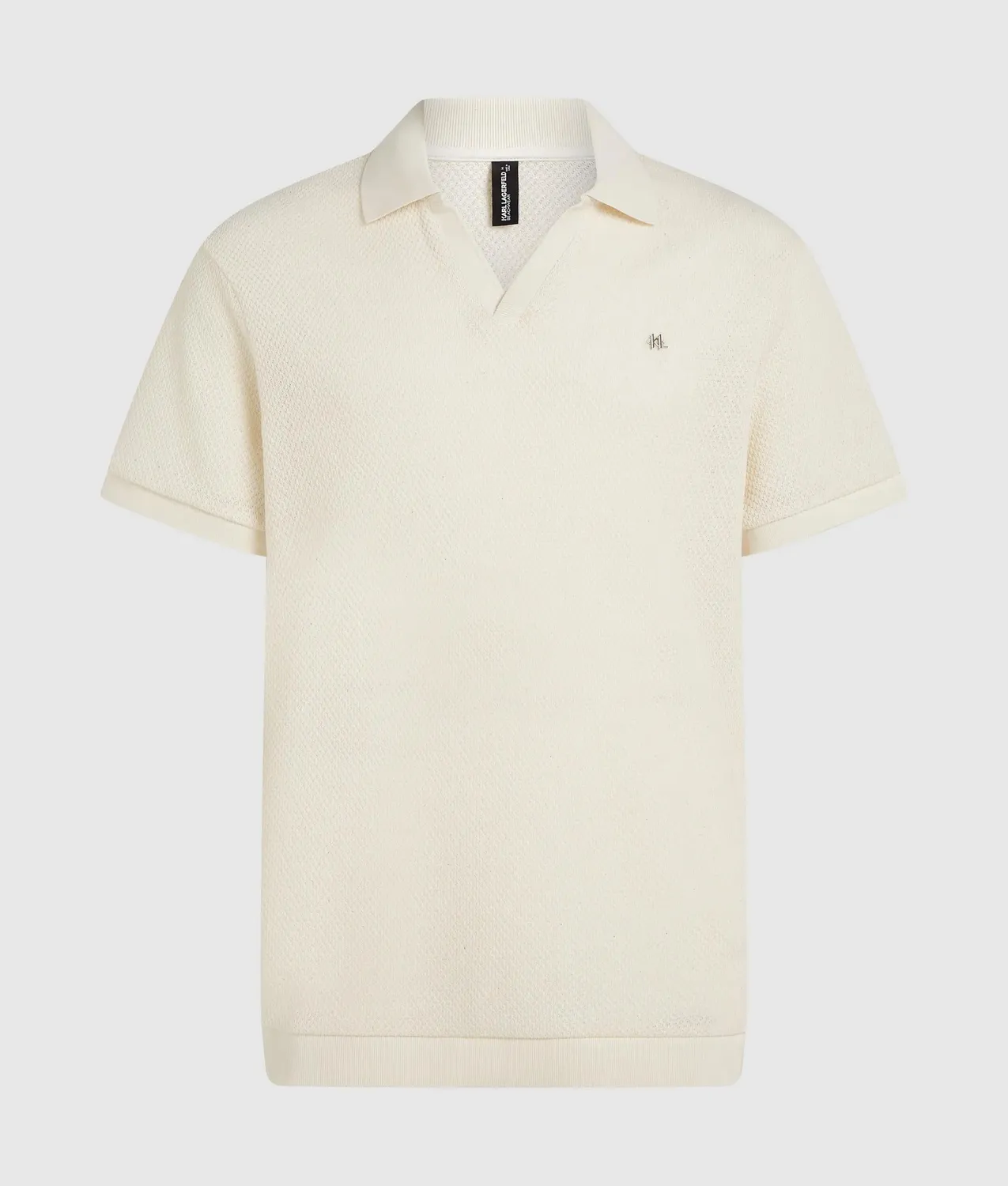 Karl Lagerfeld Monogram Crochet Polo Shirt Herren M