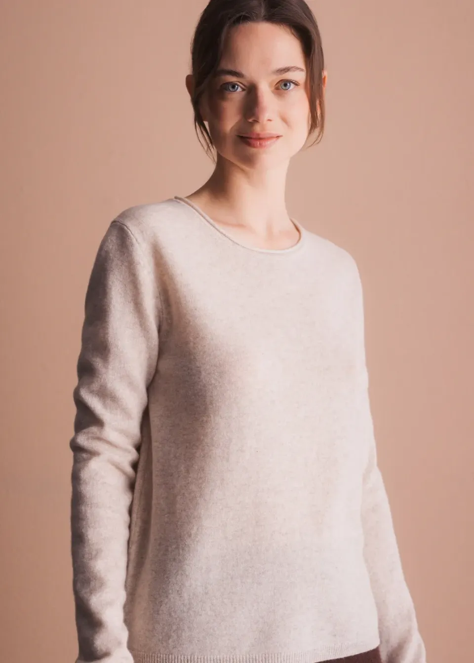 Senatex Pullover runder Ausschnitt Navy Merinowolle