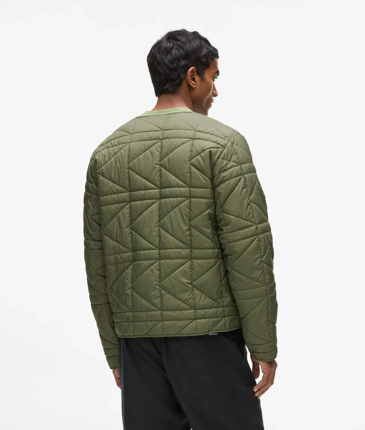 Karl Lagerfeld Lightweight Packable Steppjacke silber Zip
