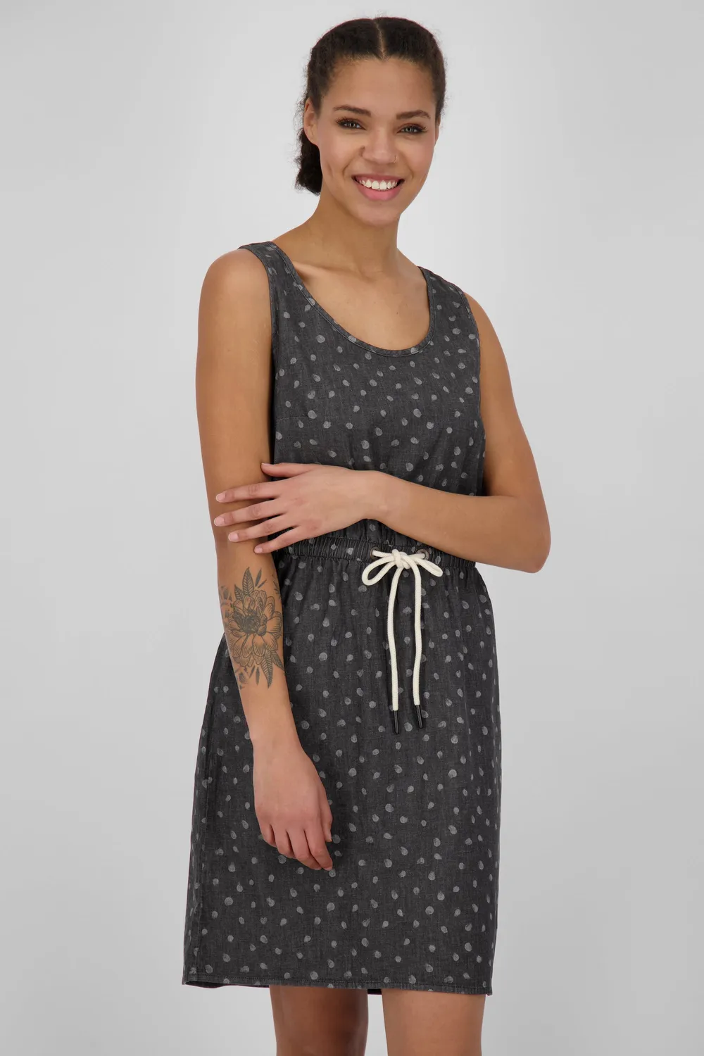 Alife & Kickin DojaAK DNM B Kleid Schwarz Denim kurz
