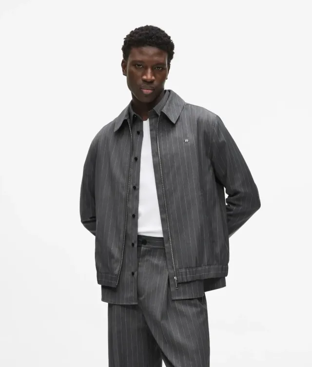 Karl Lagerfeld Pinstripe Wollblazer Nadelstreifen Jacke