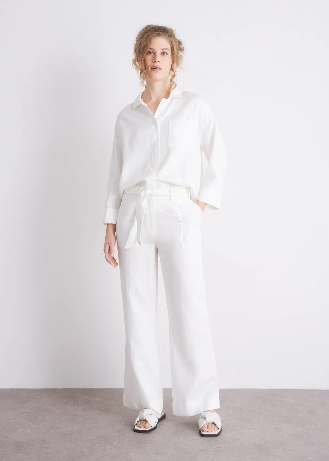 Senatex Lyocell-Leinen Hose Off-White