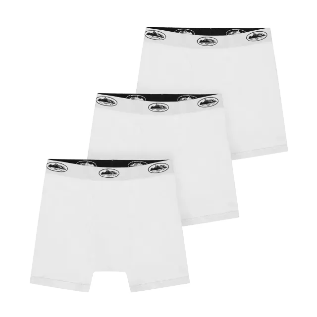 Corteiz White Alcatraz Boxers Boxershorts Weiß 3 Pack