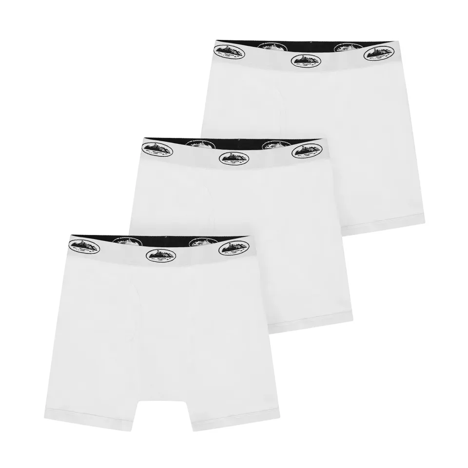 Corteiz White Alcatraz Boxers Boxershorts Weiß 3 Pack
