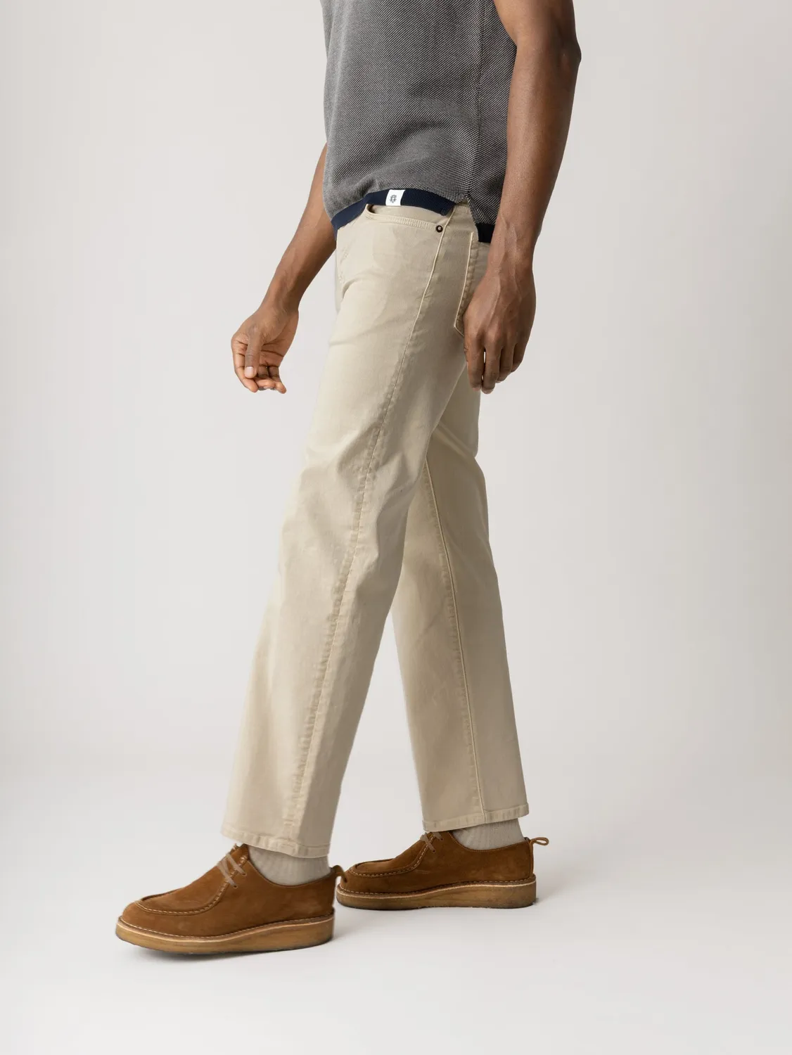 Mos Mosh MMGSteve Wide Leg Pant Hose Oatmeal Weit