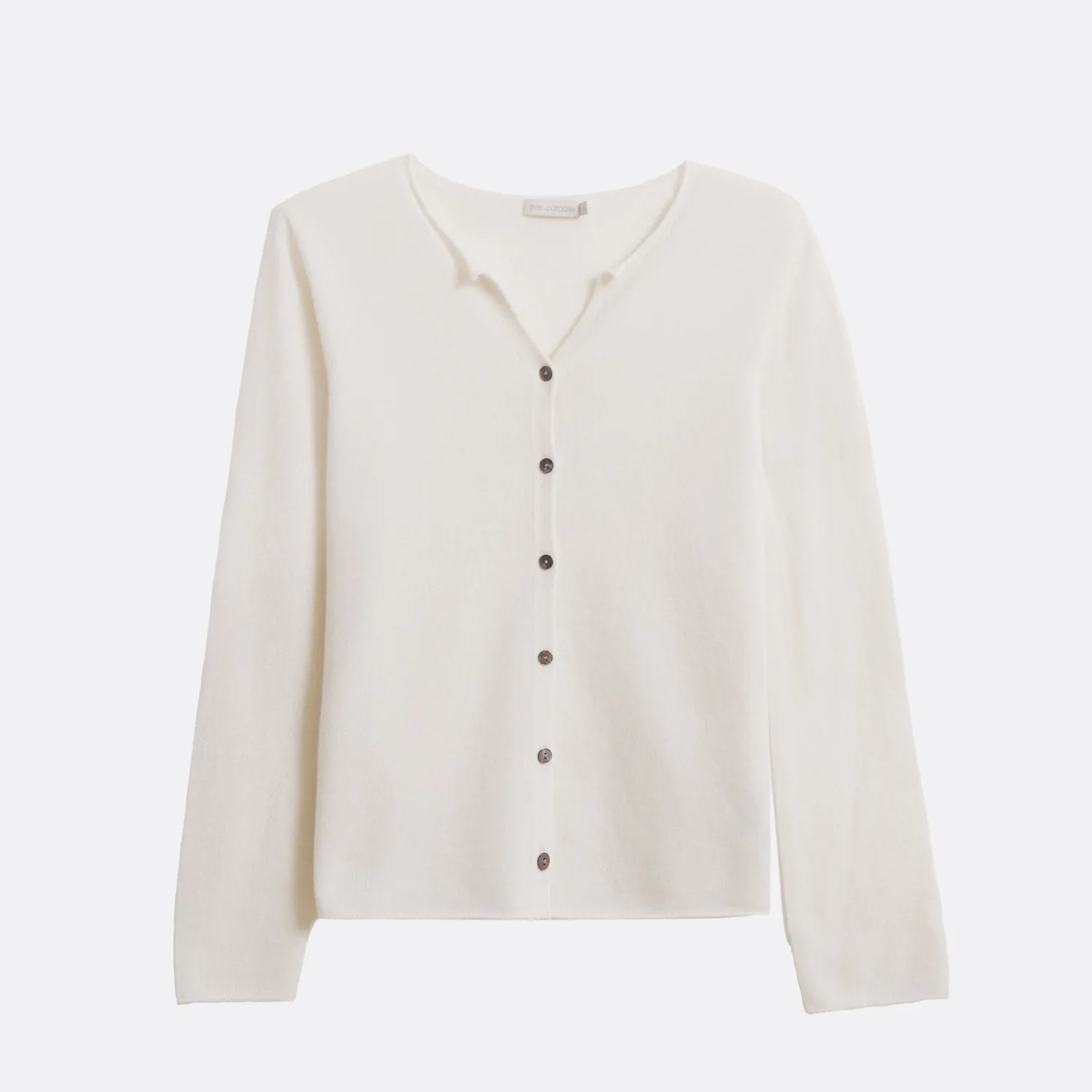 Senatex Kaschmir-Cardigan mit Knopfleiste Cream Kaschmir