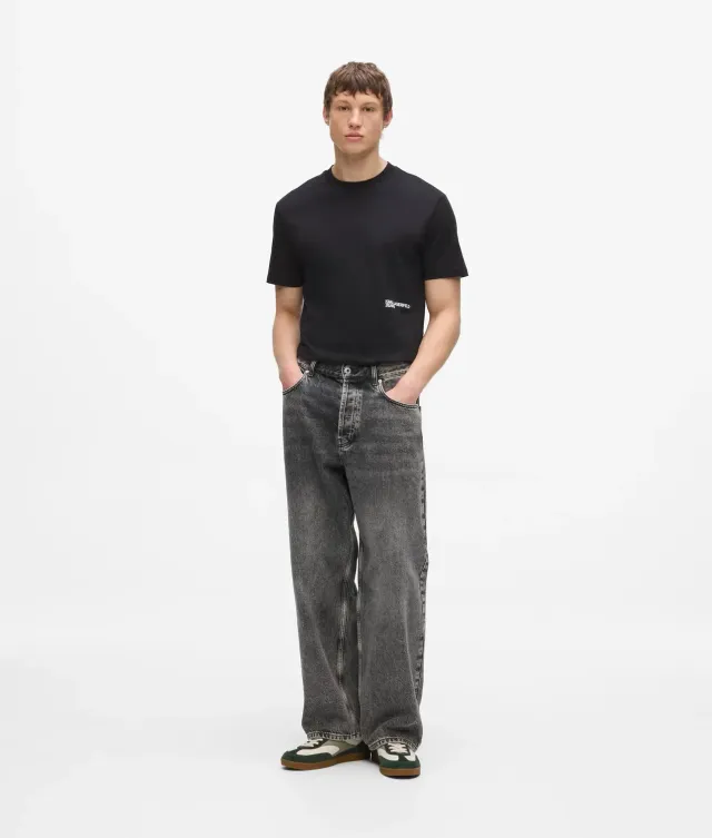 Karl Lagerfeld KL Jeans Baggy Jeans dunkelgrau washed