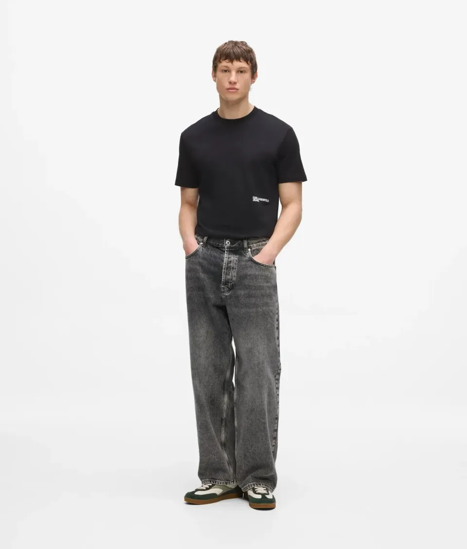 Karl Lagerfeld KL Jeans Baggy Jeans dunkelgrau washed