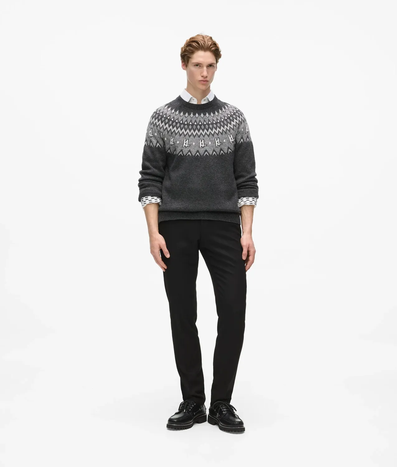 Karl Lagerfeld Slim-Fit Anzughose Wolle Kunstleder Gr.30-42