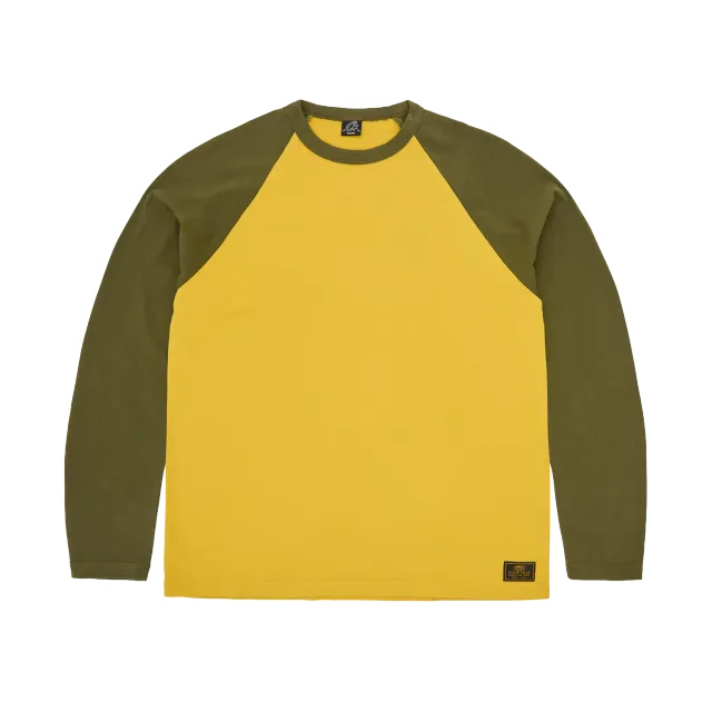 Corteiz Stencil Raglan Longsleeve Gold Olive 310g