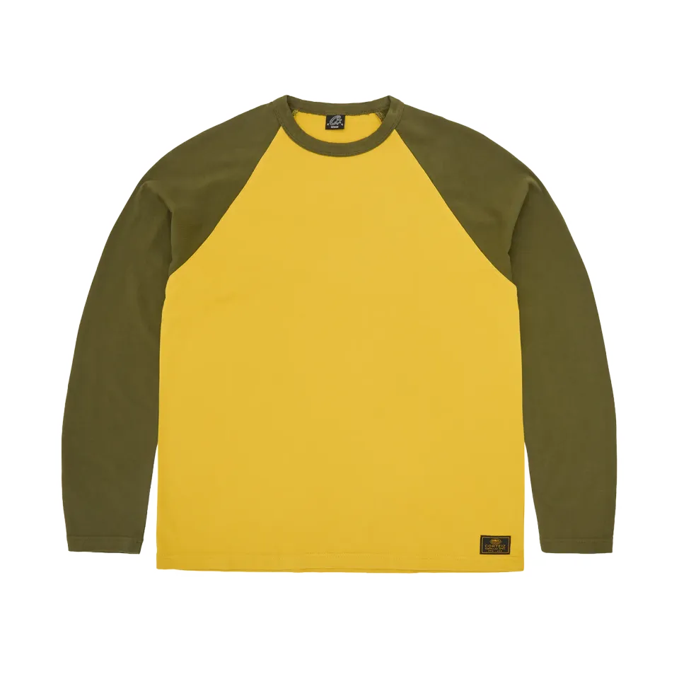 Corteiz Stencil Raglan Longsleeve Gold Olive 310g