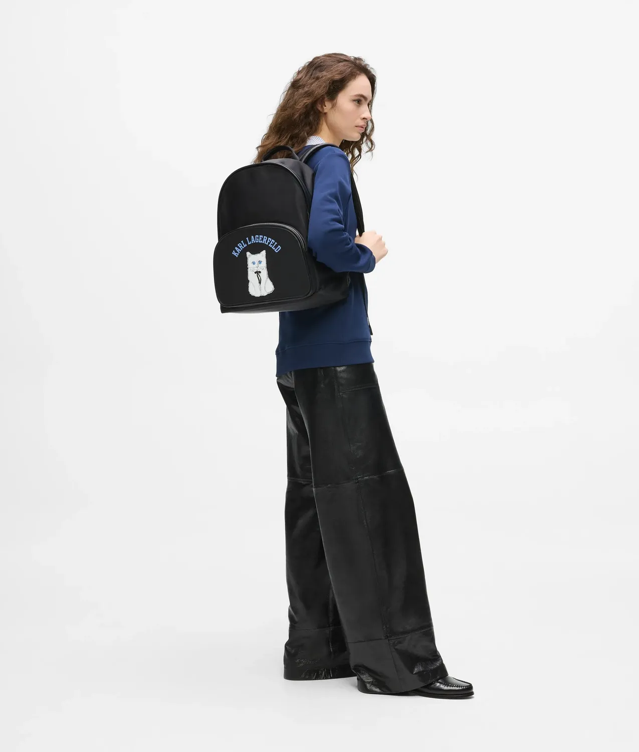 Karl Lagerfeld Ikon Choupette Rucksack groß schwarz