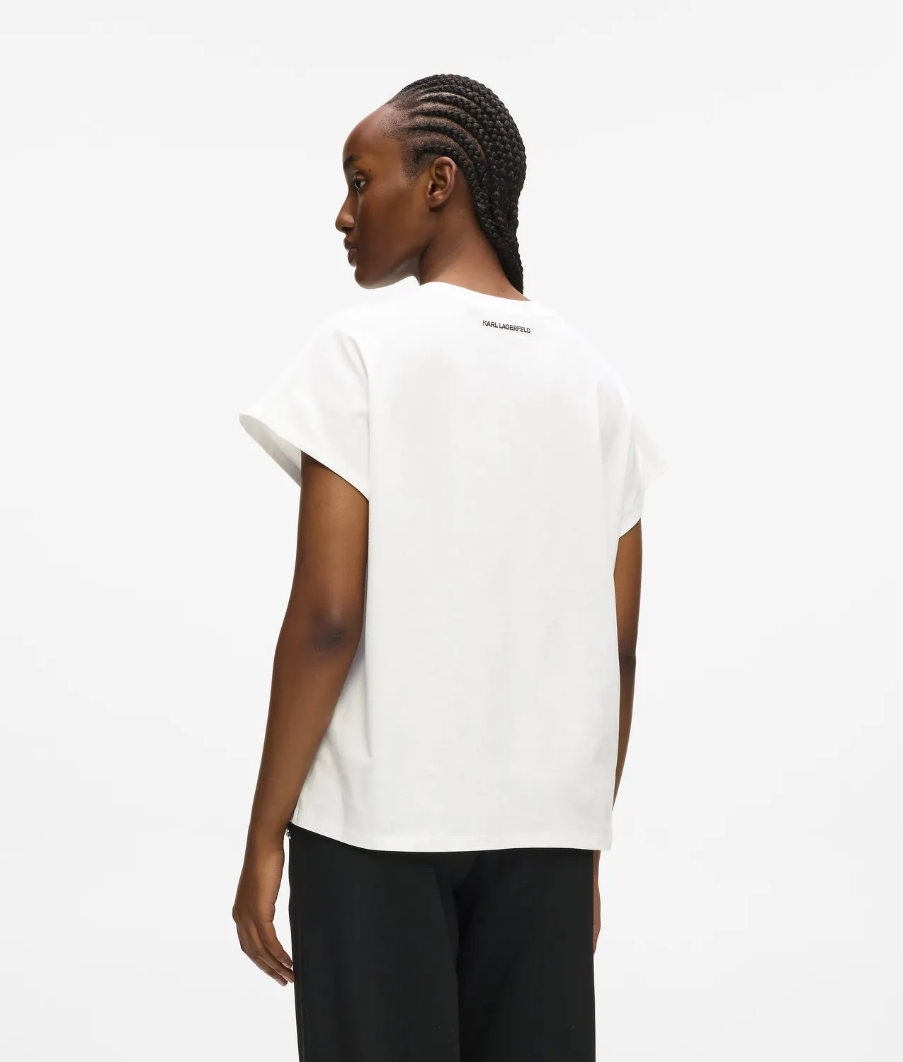 Karl Lagerfeld Rue St-Guillaume T-Shirt Bio-Baumwolle Glitzer