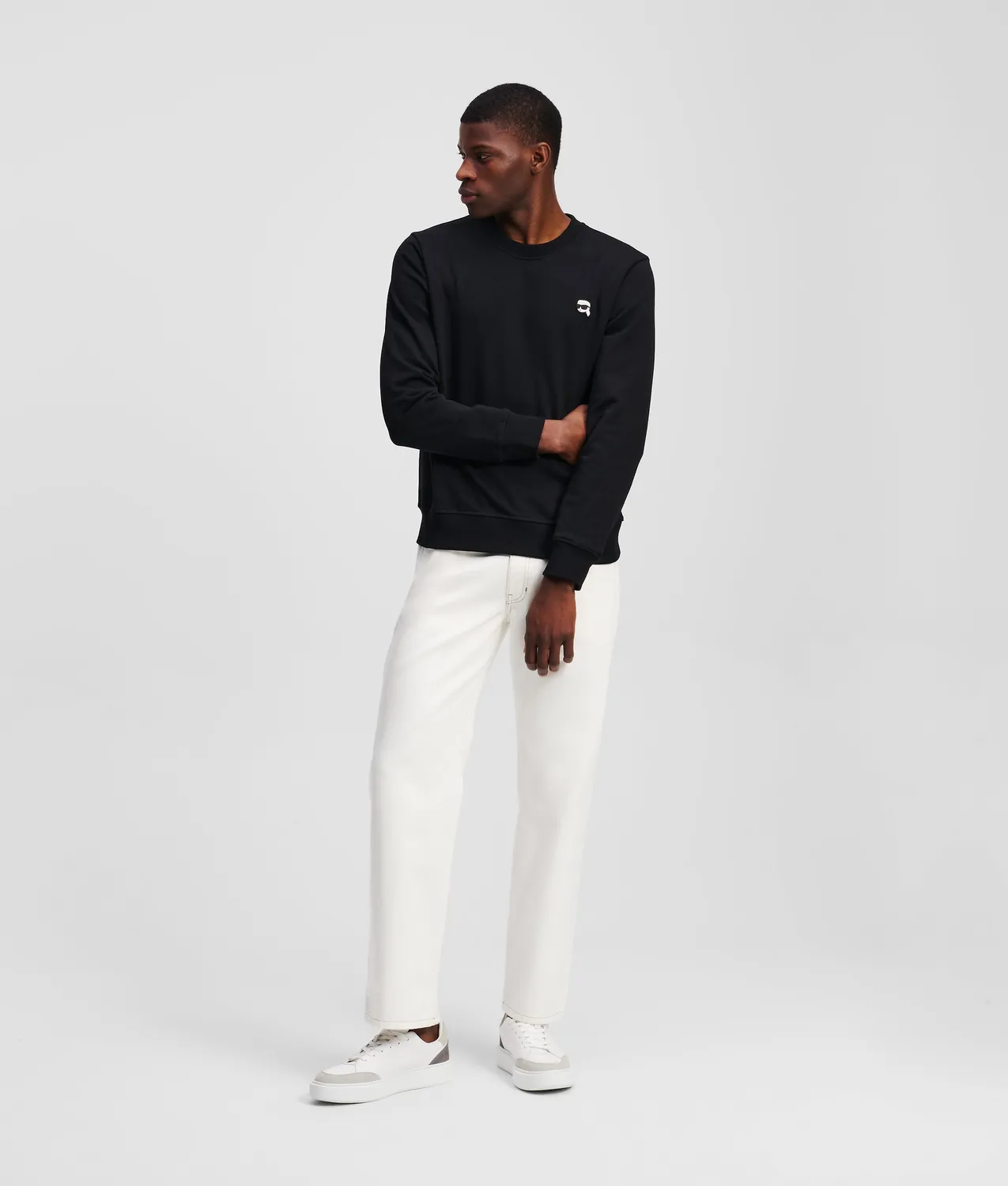 Karl Lagerfeld Ikon Sweatshirt Crew Neck Unisex schwarz