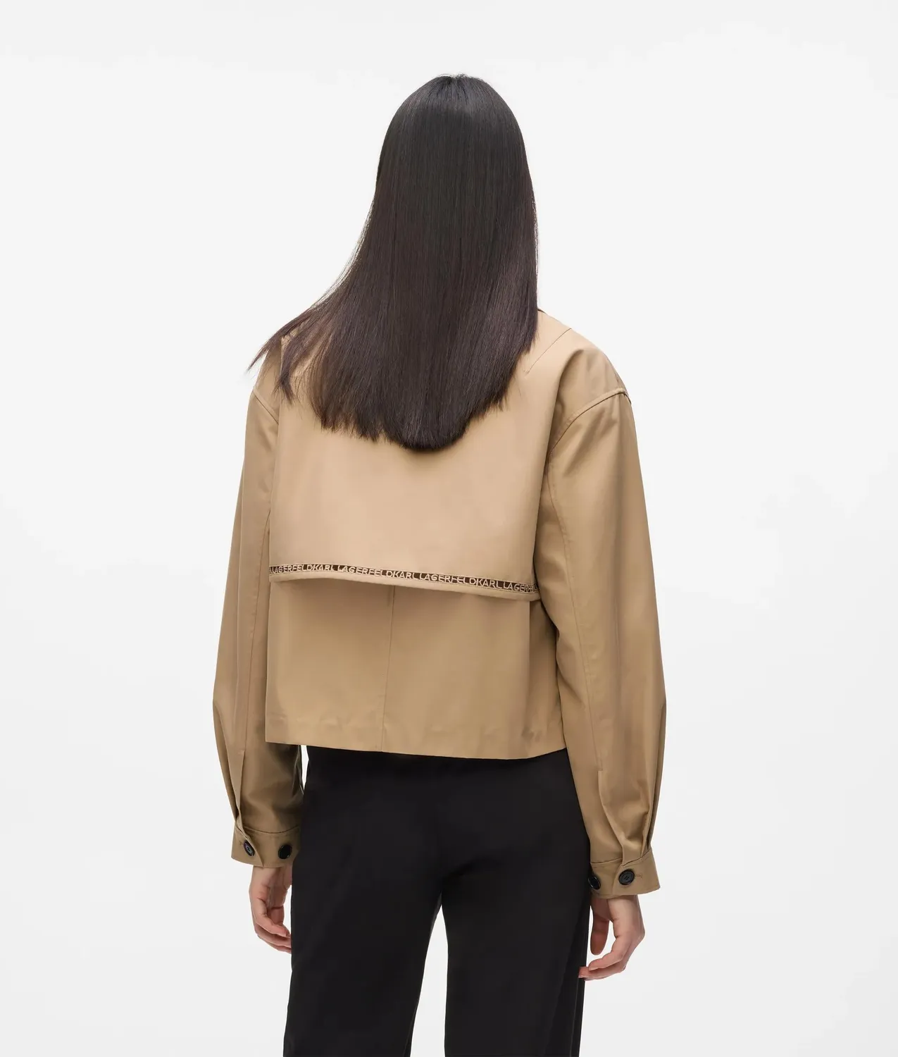 Karl Lagerfeld Cut-out Embroidery Trenchcoat kurz