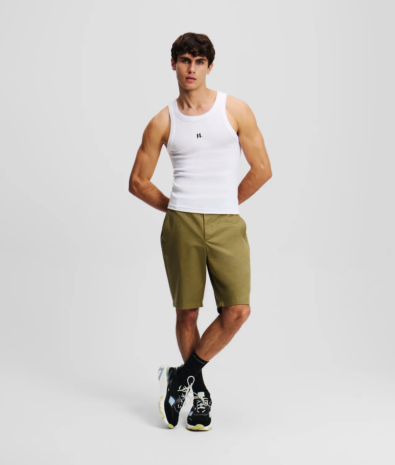 Karl Lagerfeld Monogram Tank Top Rippe Damen