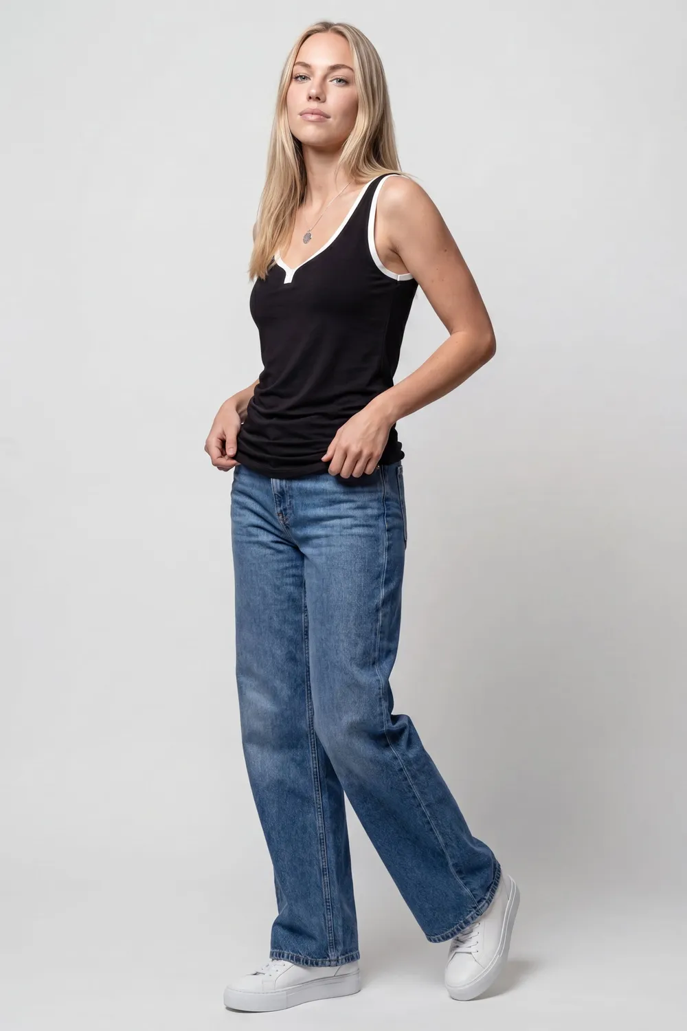Alife & Kickin AlessandraAK A Top Damen Schwarz – Basic