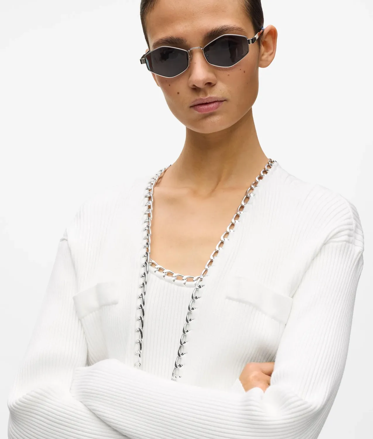 Karl Lagerfeld Chain Detail Strick-Cardigan Damen