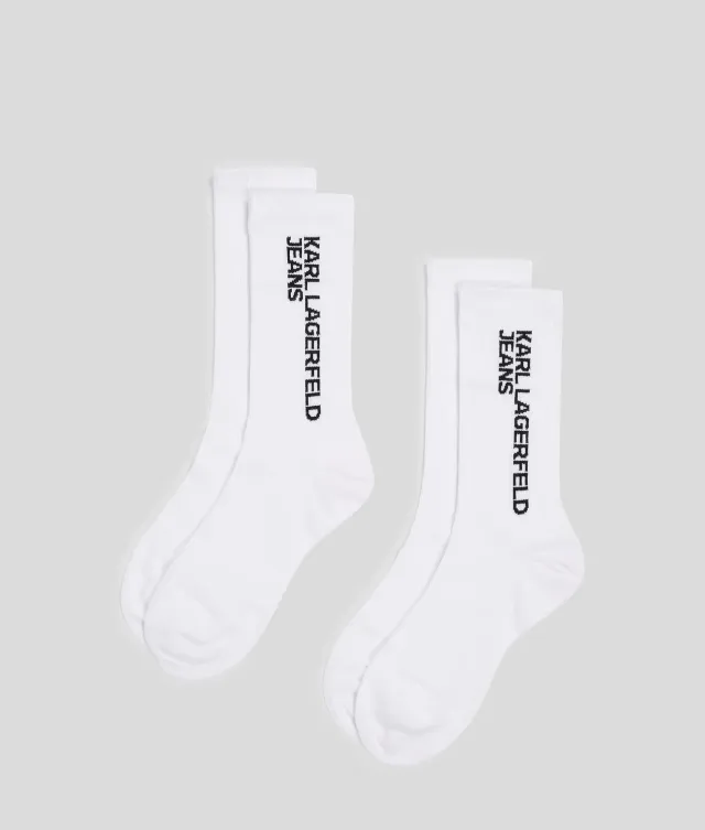 Karl Lagerfeld KL Jeans Logo Socken 2er-Pack