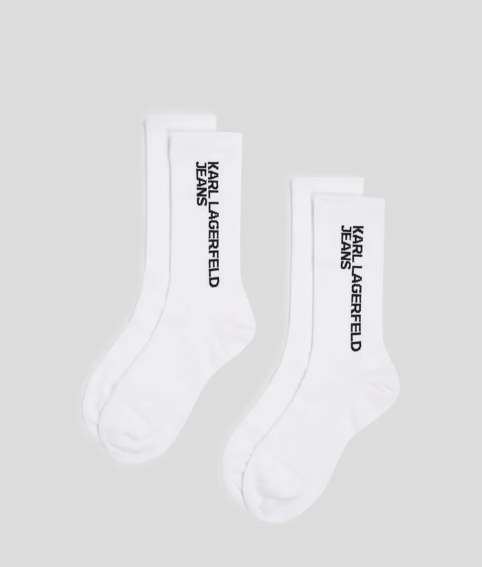 Karl Lagerfeld KL Jeans Logo Socken 2er-Pack