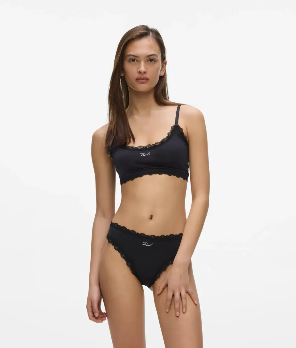 Karl Lagerfeld Signature Bralette Bustier Spitze Damen