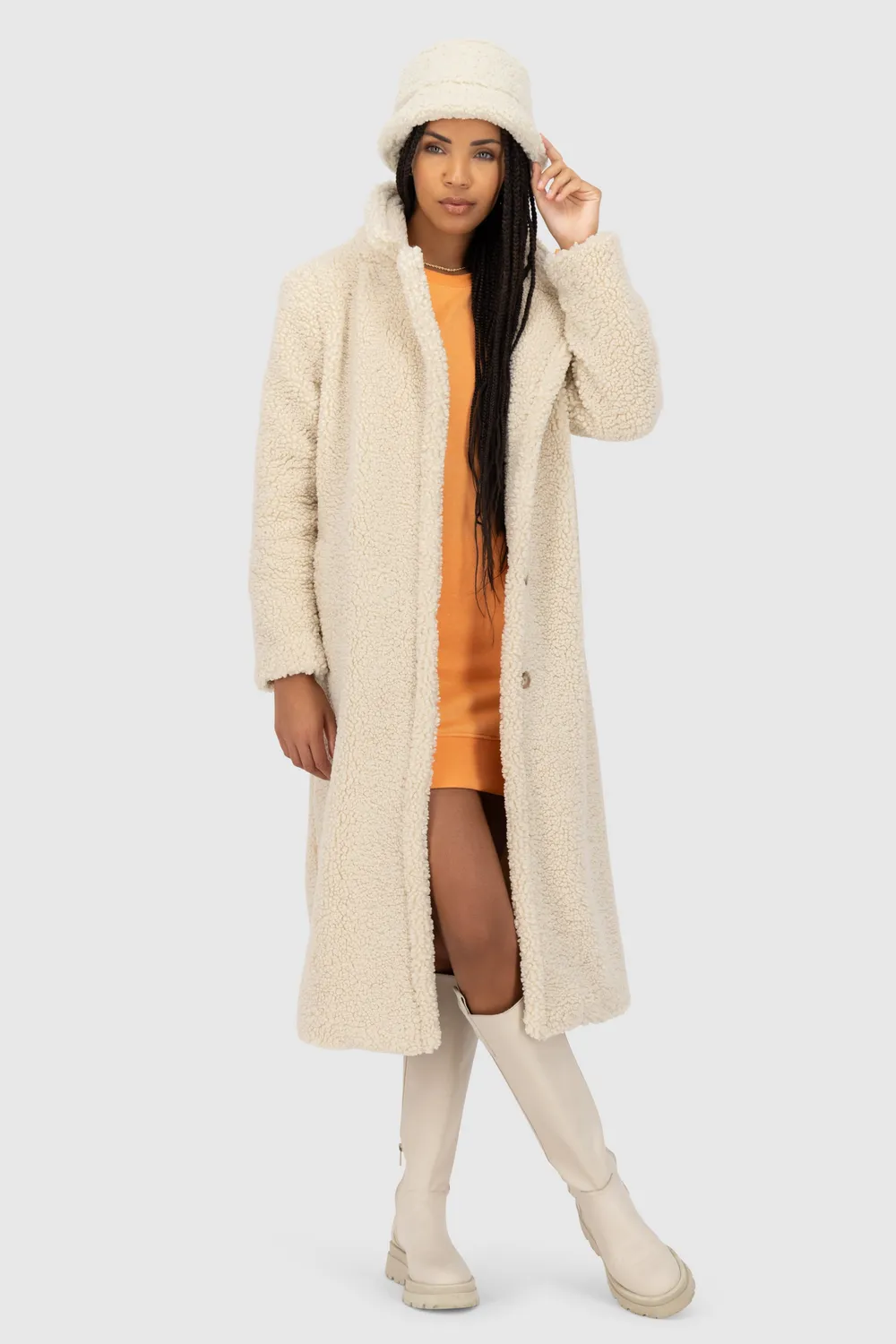 Alife & Kickin HariAK A Teddy Mantel Beige Damen