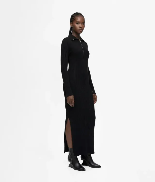 Karl Lagerfeld KL Jeans Zipped Maxi Strickkleid Ripp