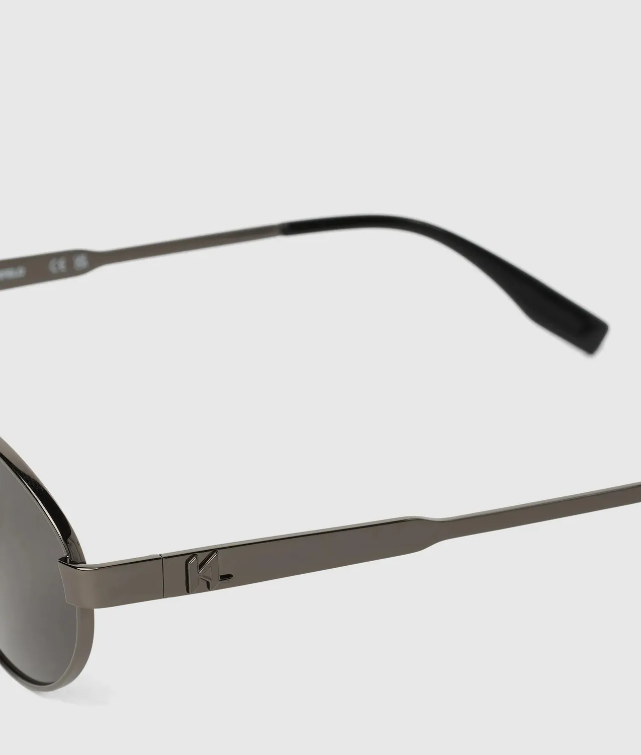 Karl Lagerfeld Monogram Oval Sonnenbrille Metall