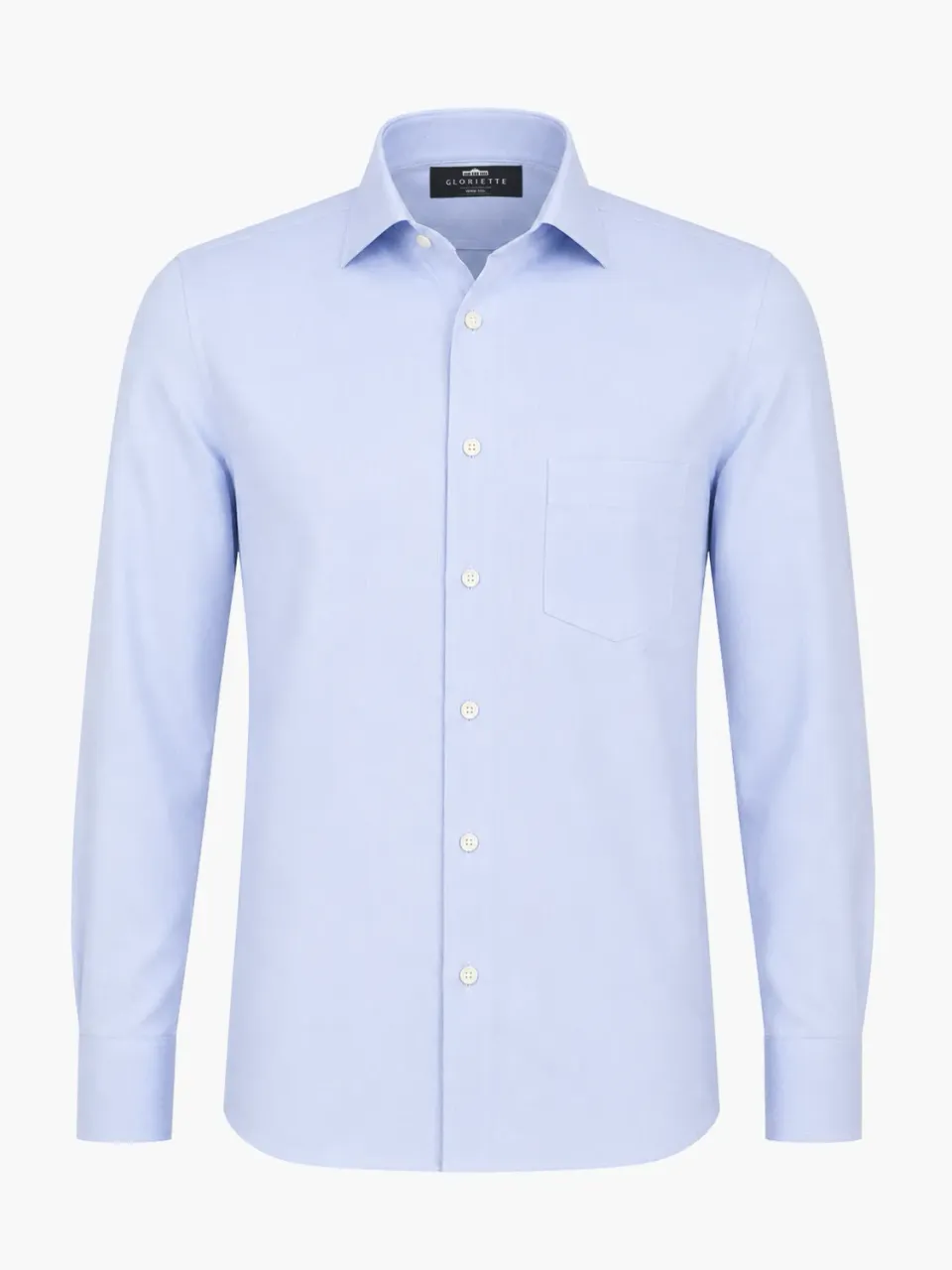 Gloriette Fein Oxford Hemd Hellblau bügelfrei Fashion Fit