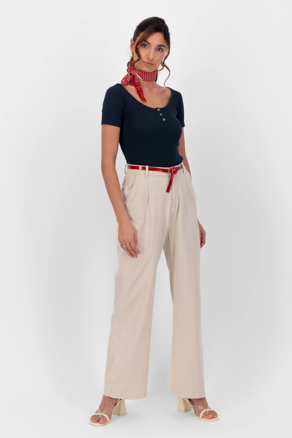 Alife & Kickin RosaAK A T-Shirt Dunkelblau Damen Ripp