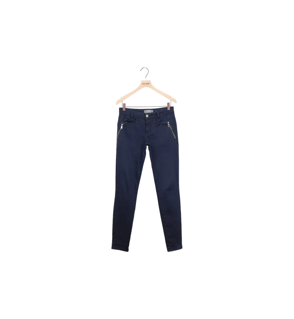 Mos Mosh MMCody Zip Pant Slim Secondhand Navy 25