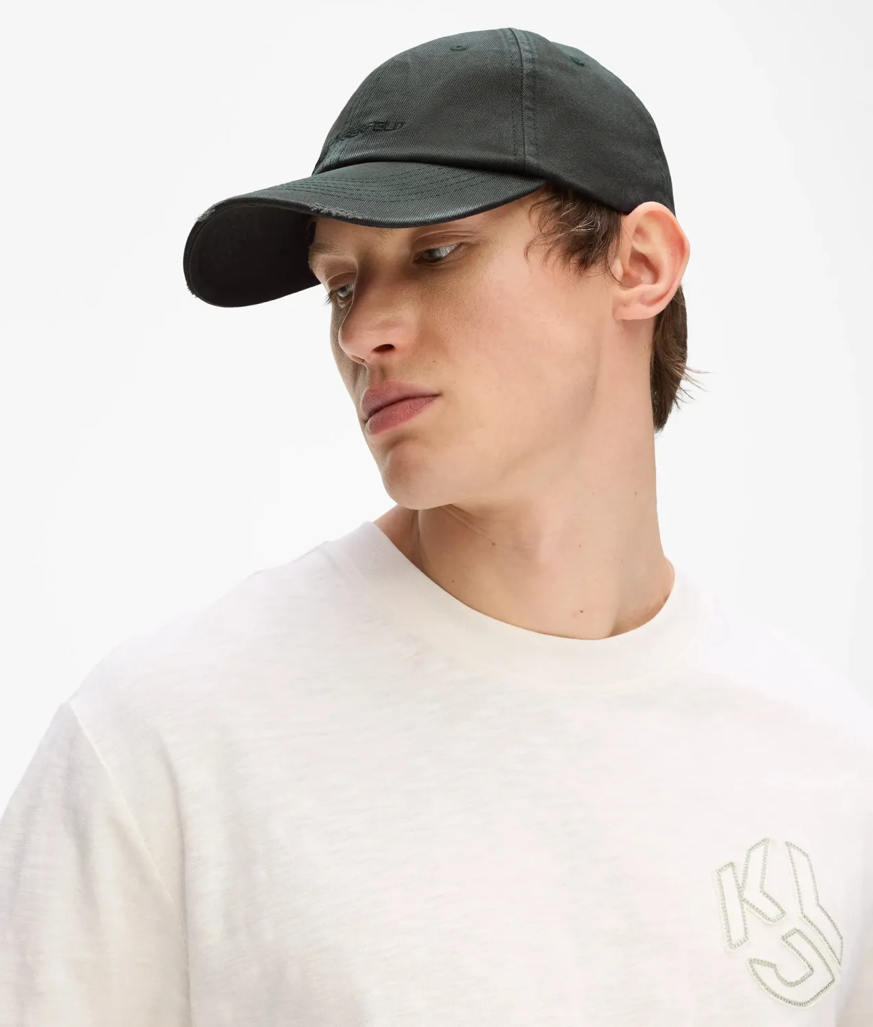Karl Lagerfeld KL Jeans Washed Logo Cap Kappe Canvas One Size